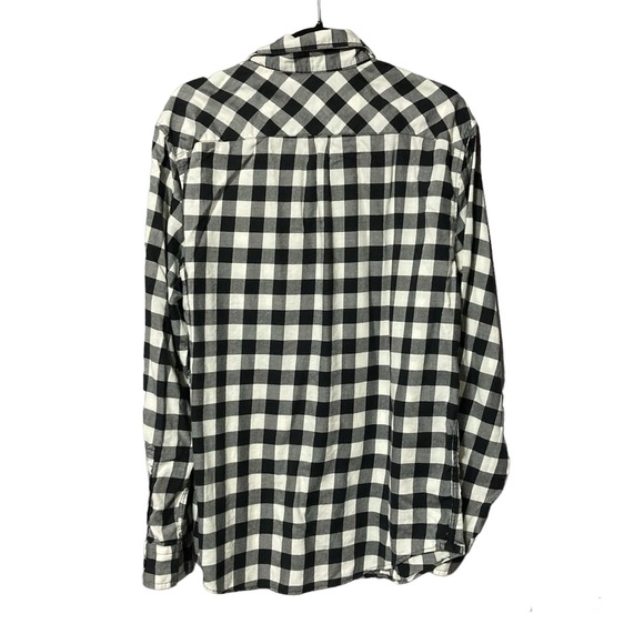 American Eagle women’s long sleeve button down black buffalo check Large - Picture 2 of 7